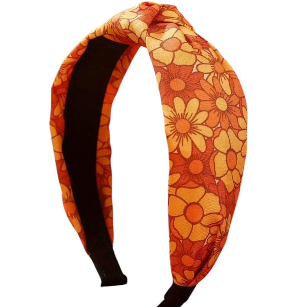 💖 3/$30 💖 Fall Orange Floral Print Headband